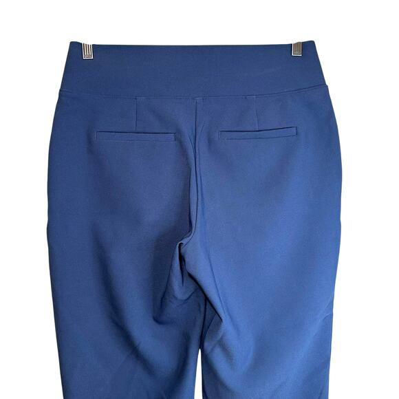 Nine West Straight Ankle Pull On Pants Blue Small Business Career Classic Preppy - Picture 5 of 9